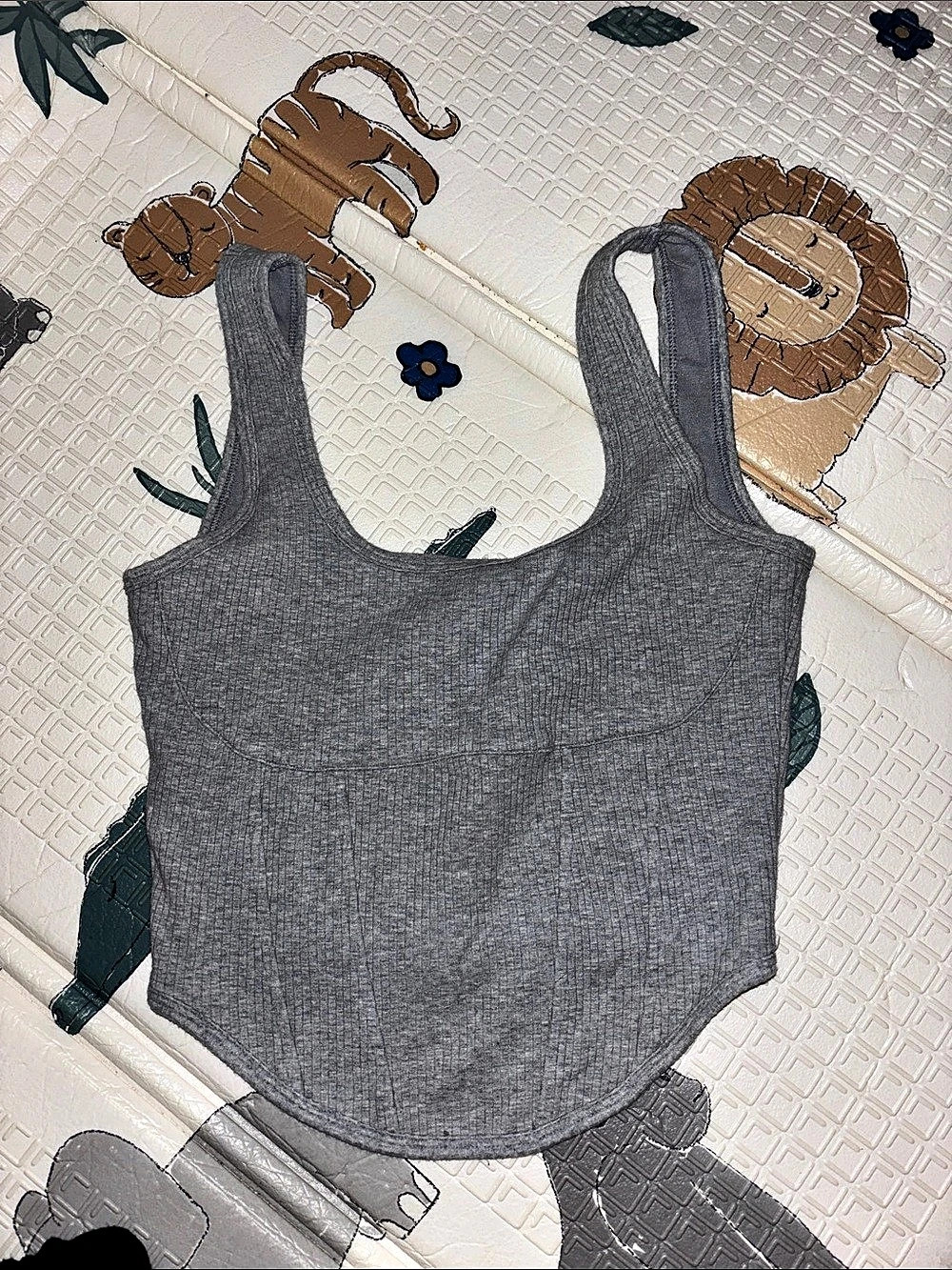 PINK Gray Tank Top Size Medium